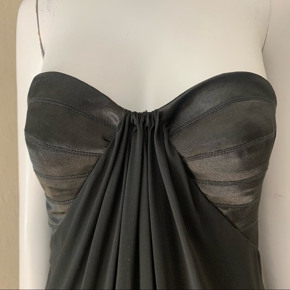 LA FEMME Black Strapless Formal Long Maxi Dress Black Tie Size 0 - Picture 5 of 15